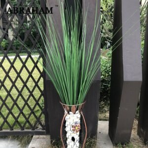 100cm Plastic Onion Grass Big Artificial Plants Fake Reed Leaves Green Grass Christmas Foxtail Tree Wedding Leafs For Home Decor 1