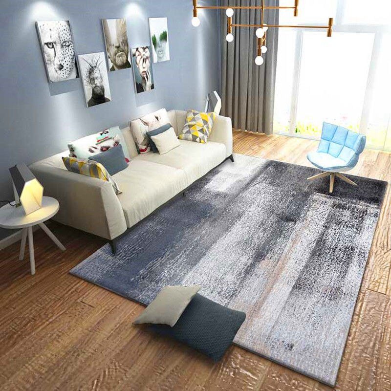 Home Decoration Living Room Carpet Nordic Geometric Printing Rug Modern Absorbent Non-slip Bathroom Mat Bedroom Bedside Carpets 4