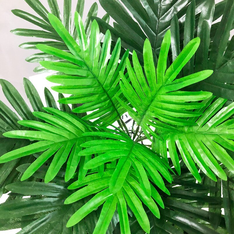 5/10pcs 55cm Tropical Palm Treee Artificial Plant Fake Monstera Silk Leaf 18 Head Coconut Tree Branch For Home Garden Desk Decor 5