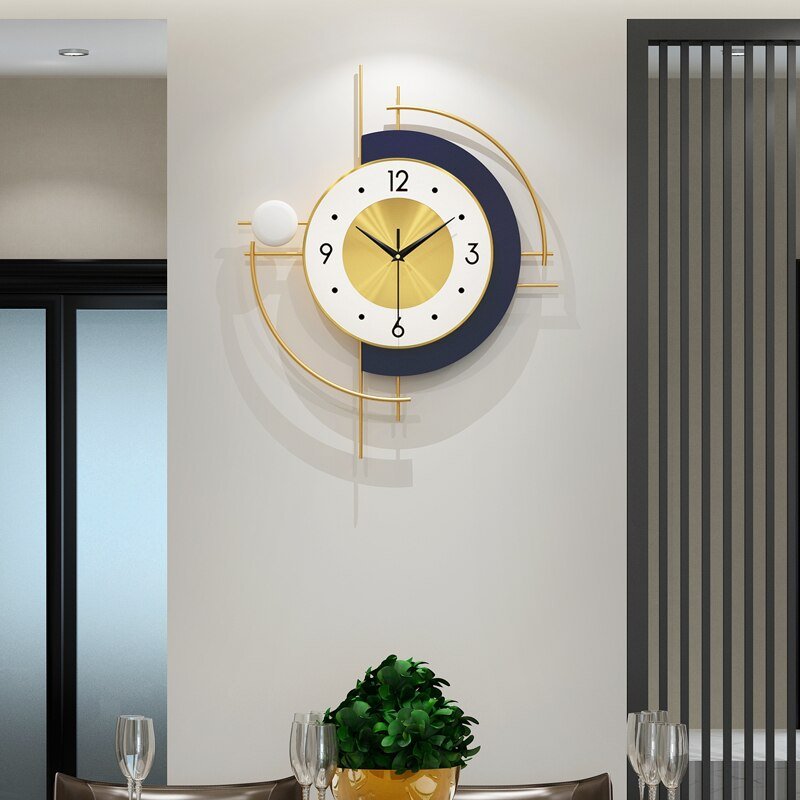 New Design Wall Clock Big Size Bathroom Wall Decorations Luxury Wall Watch Clock Metal Reloj Despertador Room Decor XF30XP 5
