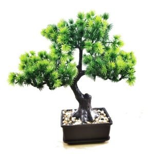 Artificial Plants Potted Fake Pine Tree Bonsai Green Mini Desktop Plant Landscape Simulation Crafts For Home Office Gift Decor 1