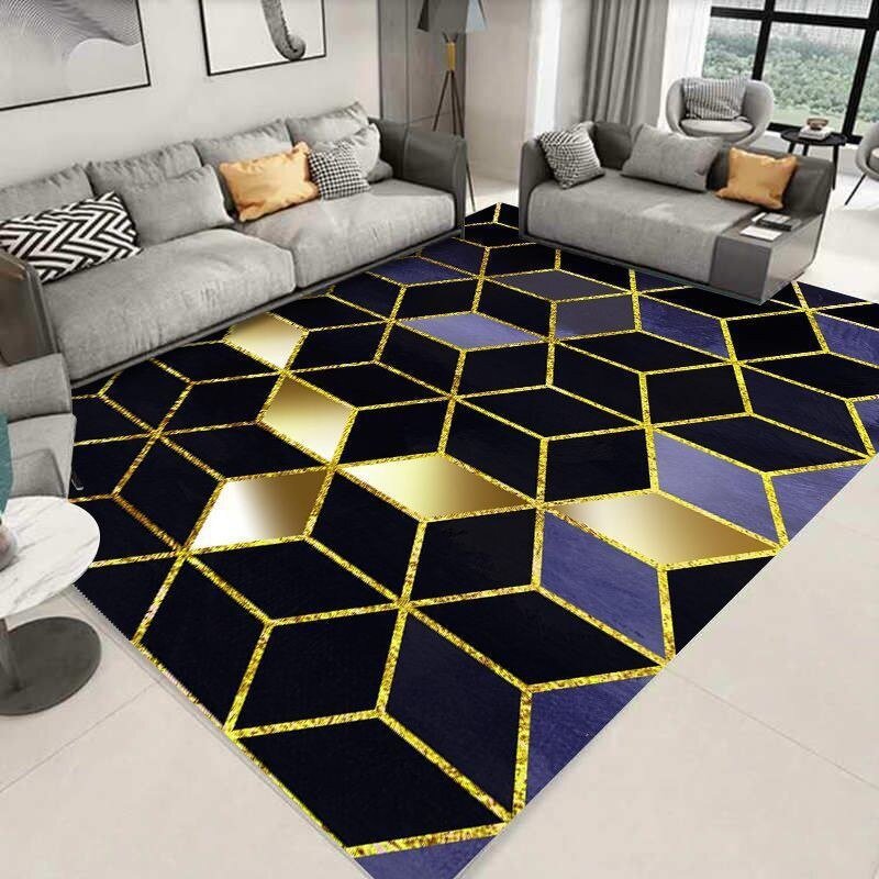 Nordic Light Luxury Bedroom Carpet Modern Minimalist Living Room Rugs Home Geometric Coffee Table Mat Non-slip Entry Door Mats 6