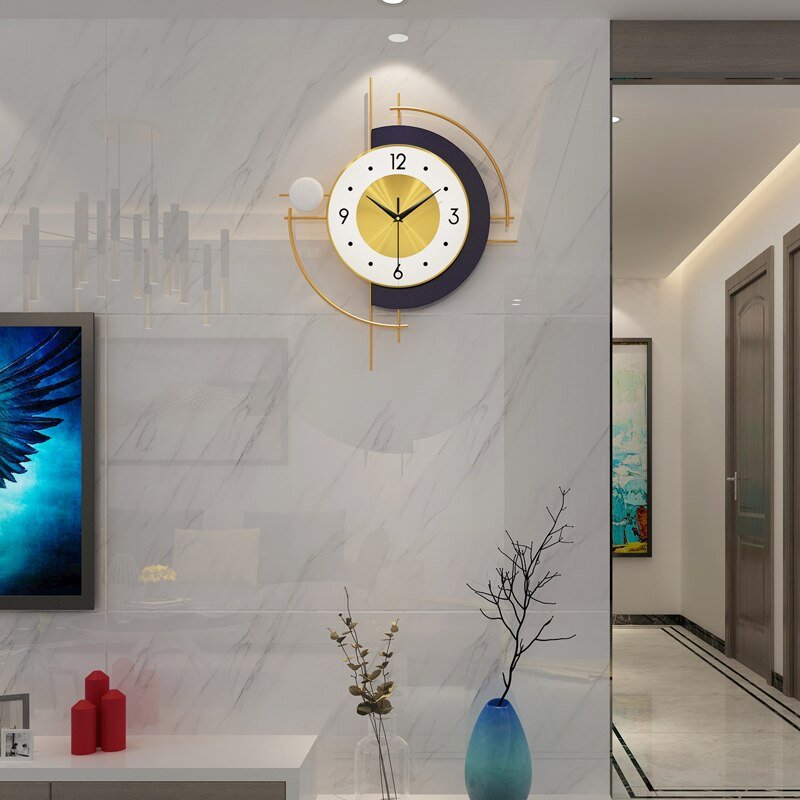 New Design Wall Clock Big Size Bathroom Wall Decorations Luxury Wall Watch Clock Metal Reloj Despertador Room Decor XF30XP 3