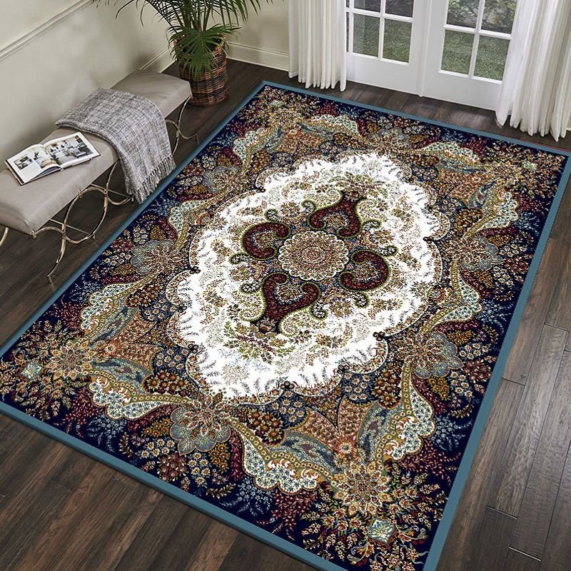 Nordic Minimalist Modern Carpet Moroccan Geometric Printing Carpets Living Room Non-slip Rugs Coffee Table Rectangular Floor Mat 4