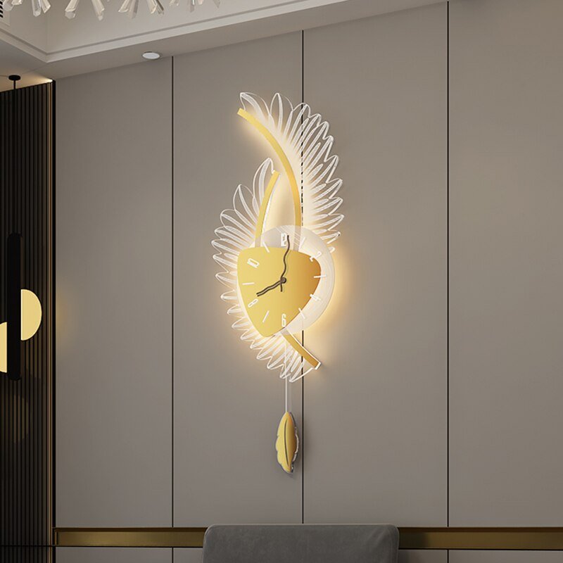 Luxury Large Wall Clock Mechanism Silent Living Room Kitchen Metal Wall Clock LED Modern Orologio Parete Modern Home Decor 3