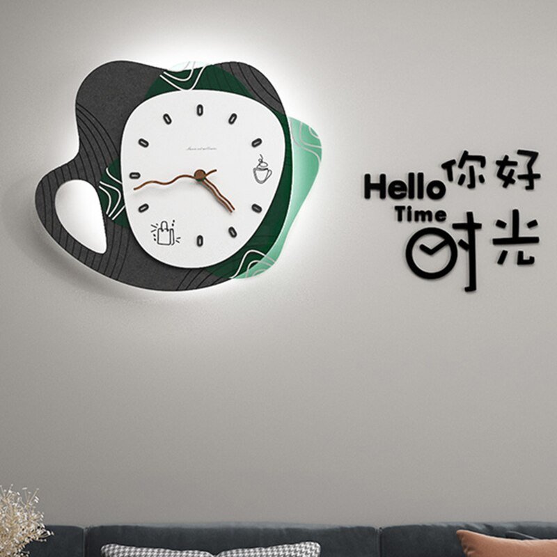 Hanging 3d Acrylic Big Clocks Wall Home Led Minimalist Large Digital Clock Modern Design Living Room Reloj Pared Wall Watch 1