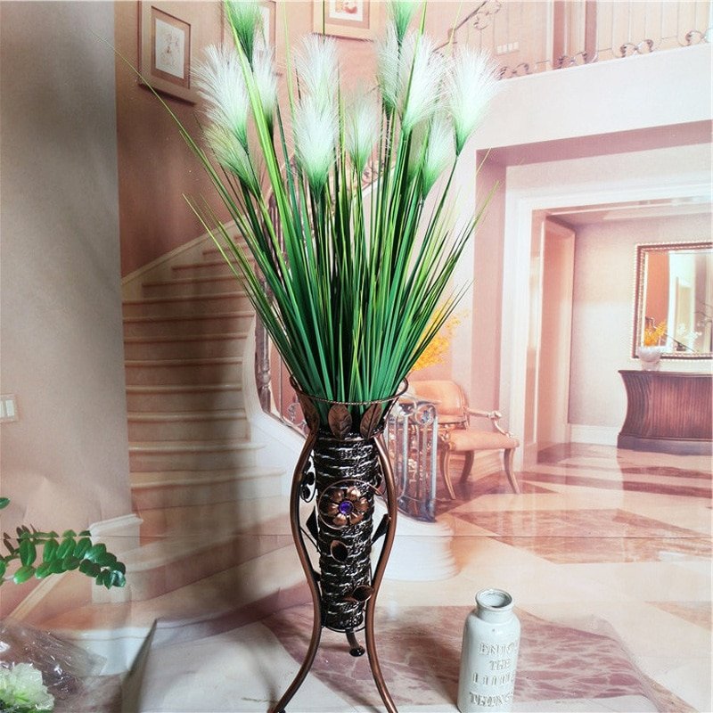 93cm 7 Heads Artificial Reed Large Fake Plants Silk Onion Grass Bouquet Wedding Plants Plastic Tree For Home Party Autumn Decor 3