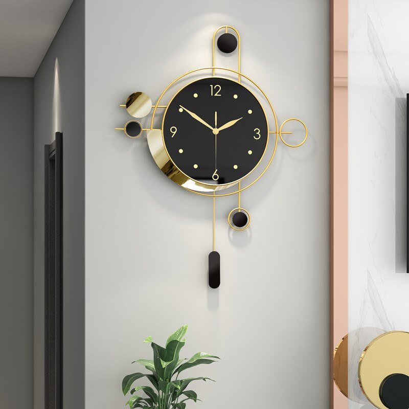 Nordic Large Wall Clock Modern Design Creative Clocks Wall Home Luxury Gold Metal Despertador SilentGaming Decoration XF10YH 3