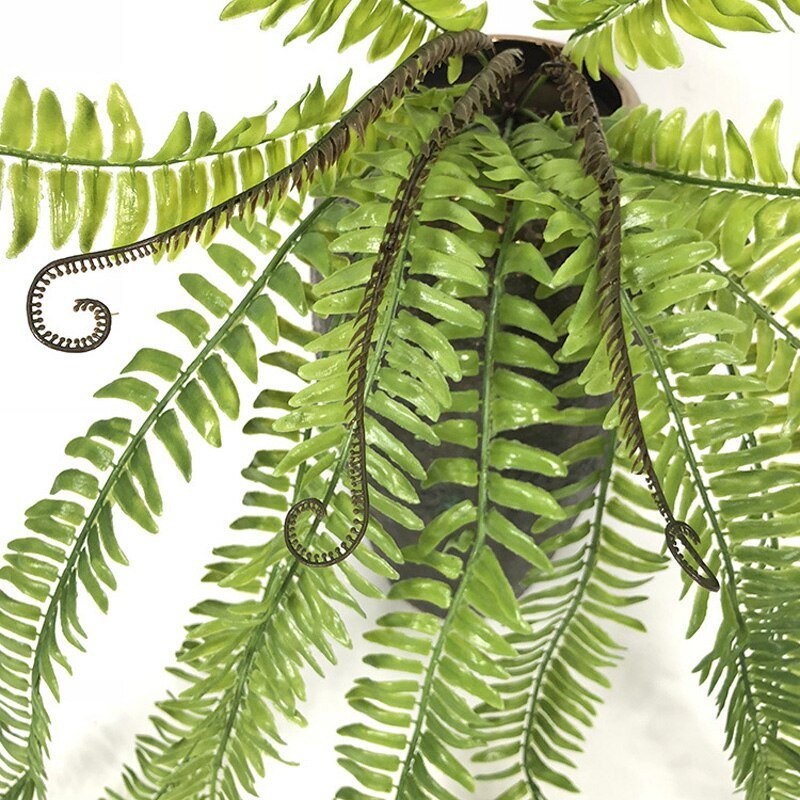 70cm 15 Heads Tropical Fern Leafs Large Artificial Tree Wall Hanging Plants Bouquet Fake Persian Leaves For Home Wedding Decor 6