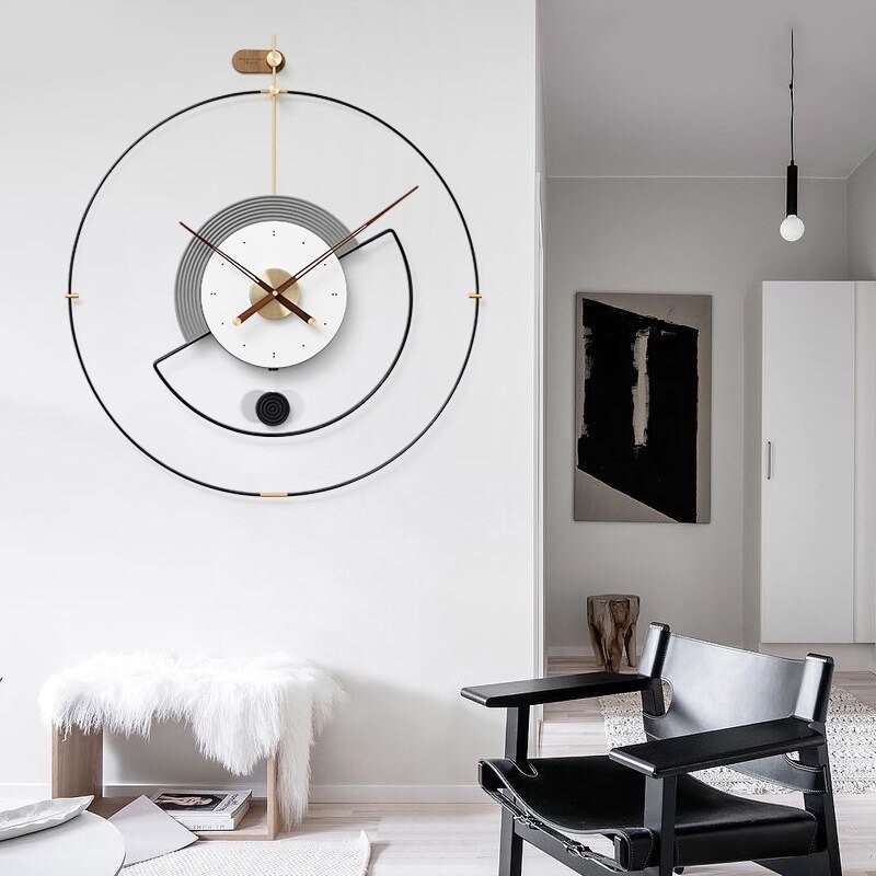 Modern Nordic Luxury Wall Clock Modern Design Pure Copper Large Clocks Wall Home Decor Silent WatchesGaming Decoration XF20YH 4