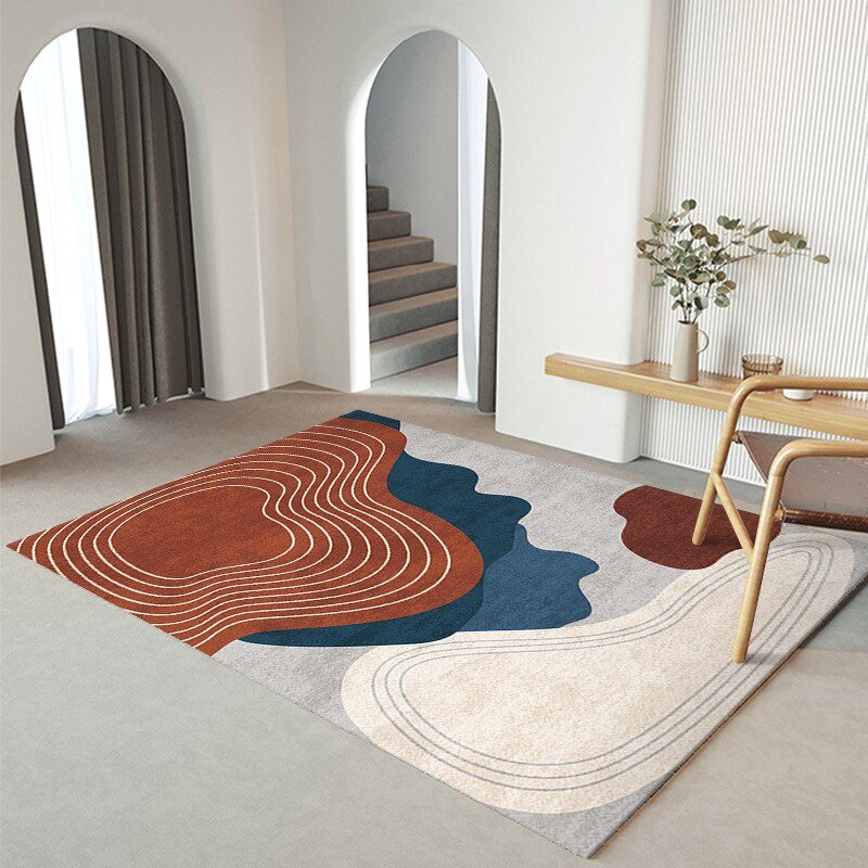 Abstract Art Carpet Geometric Printing Carpets Home Decoration Large Area Rug Bedroom Bedside Blanket Non-slip Entrance Door Mat 3