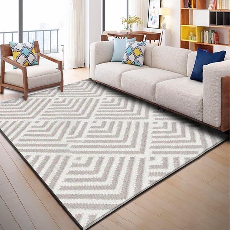 Geometric Printing Rug Living Room Bedroom Non-slip Carpets Nordic Modern Minimalist Carpet Bedside Mat Home Decoration Rugs 1