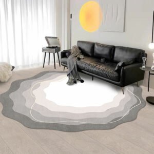 Nordic Living Room Carpet Shaped Bedroom Sofa Coffee Table Carpets Minimalist Oval Study Balcony Rugs Home Room Bedside Soft Rug 1