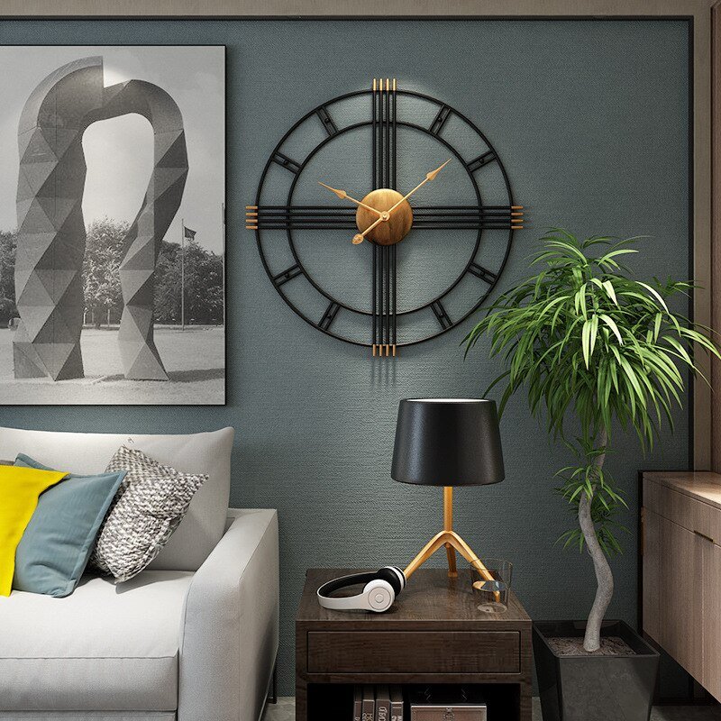 Nordic Silent Wall Clock 50cm Metal Large Wall Clock Modern Design Minimalist Livingroom Reloj Pared Home Decor LL50WC 1