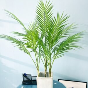 98cm 15Leaves Large Tropical Palm Tree Artificial Palm Plants Real Touch Plastic Leaves Fake Jungle Cocos Tree for Wedding Home 1