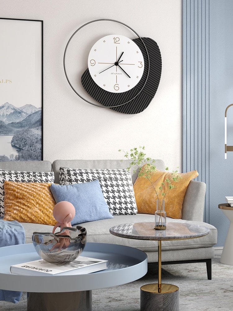 Luxury Minimalist Wall Clock Living Room Large Silent Metal Wall Clock Modern Design Reloj Pared Grande Home Decor LL50WC 6