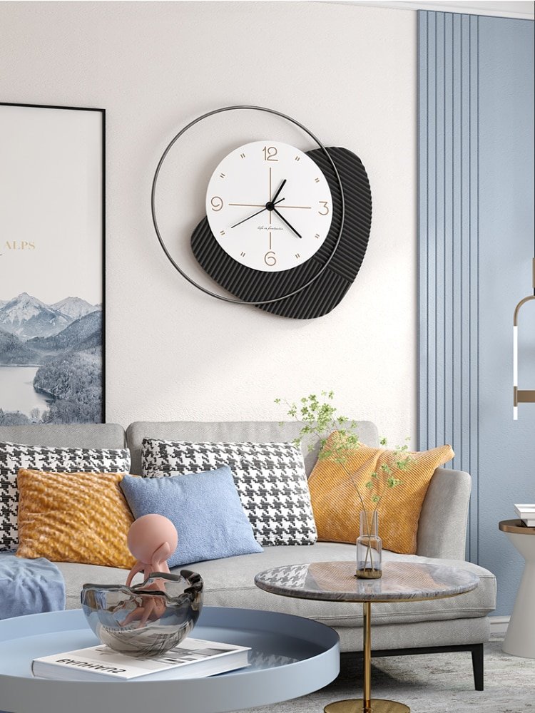 Luxury Minimalist Wall Clock Living Room Large Silent Metal Wall Clock Modern Design Reloj Pared Grande Home Decor LL50WC 2