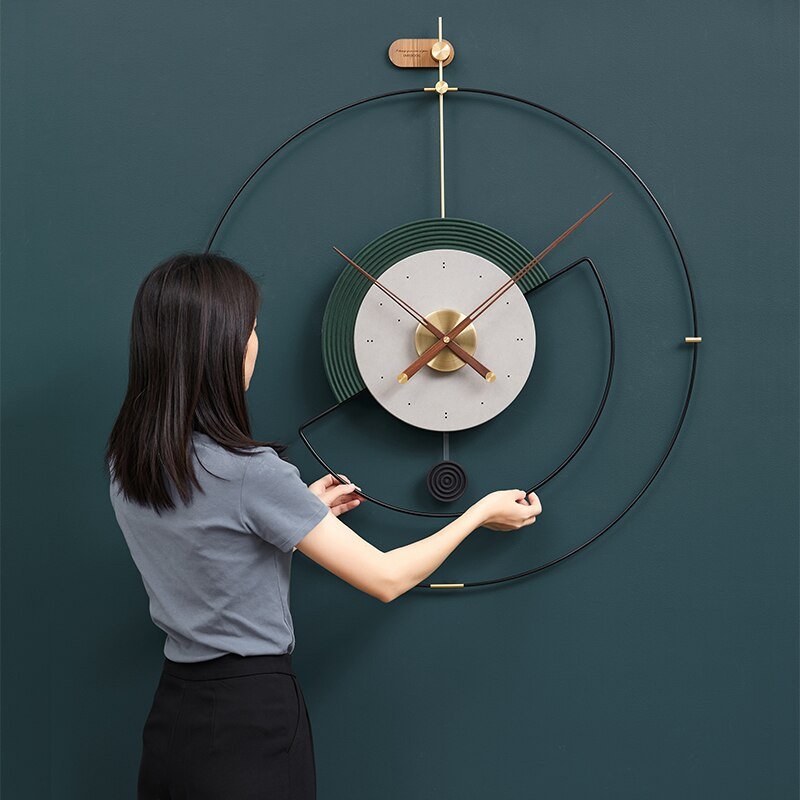 Modern Nordic Luxury Wall Clock Modern Design Pure Copper Large Clocks Wall Home Decor Silent WatchesGaming Decoration XF20YH 1