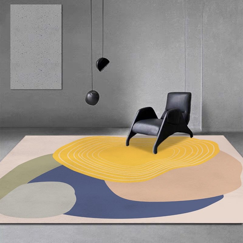 Cartoon Abstract Printed Carpet Living Room Bedroom Area Carpets Morandi Sofa Coffee Table Mats Lounge Large Area Non-slip Rugs 1