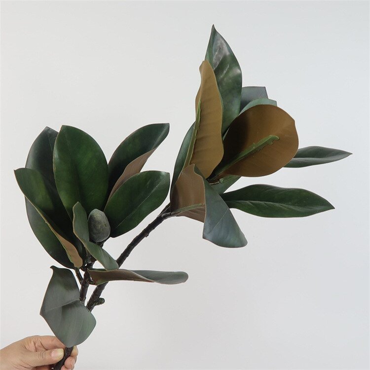 82cm Large Artificial Magnolia Tree Branch Fake Plastic Plant Leaves Ficus Tree Foliage Tropical Green Plant for Home Decoration 4