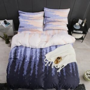Ultra Soft Microfiber Duvet Cover Set Tree Birch printed Night Twin Full Double Queen for Kids Boys Bed Sheet Pillow shams 1