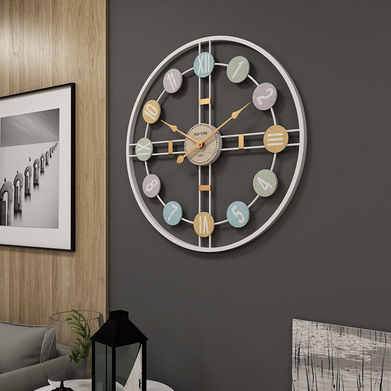 Minimalist Metal Wall Clock Living Room Silent Nordic Wall Clock Modern Design Creativity Zegar Na Sciane Metal Wall DecorLL50WC 3