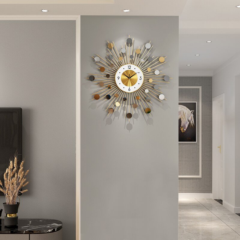 Nordic Large Wall Clock Modern Design Silent Luxury Round Art Wall Clock Living Room Horloge Murale Home Accessories ZP50WC 3