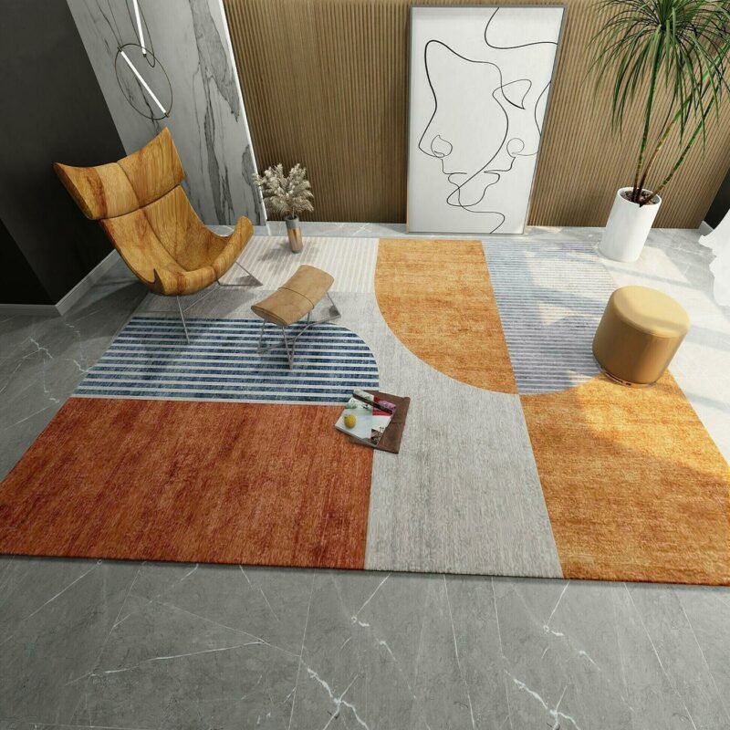 Nordic Luxury Living Room Carpet Modern Home Decoration Mat Washable Mats Large Area Rug Bedroom Non-slip Stain-resistant Rugs 6