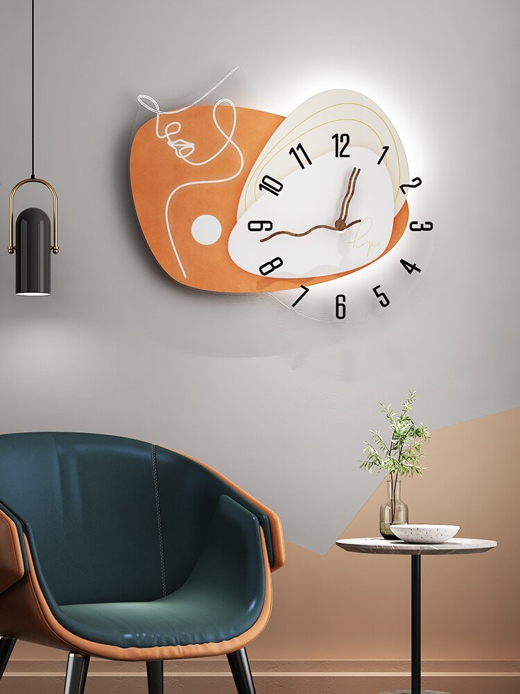 Luxury Wall Clock Wall Clock Living Room Large Silent Acrylic Wall Clock Modern Design Reloj Pared Grande Home Decor LL50WC 4
