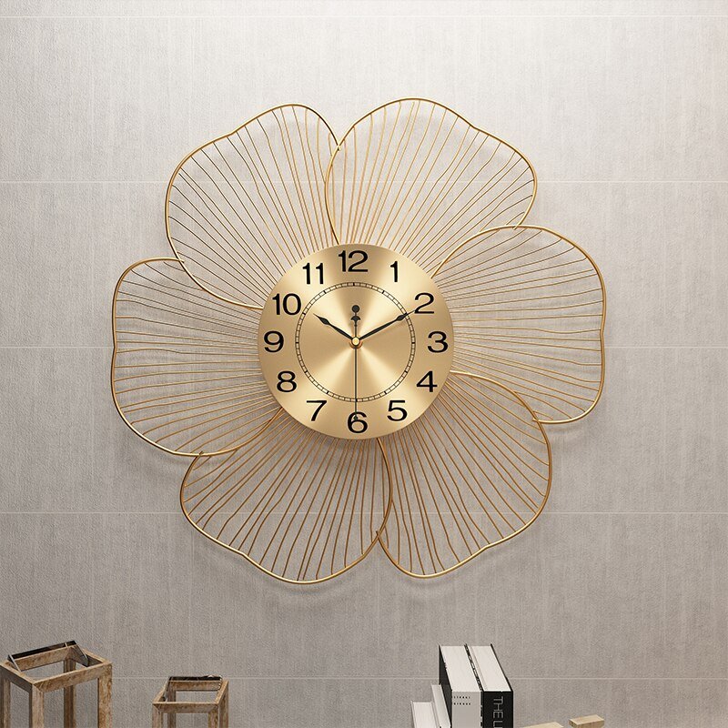 Nordic Large Wall Clock Luxury Modern Design Creative Gold Wall Clock Big Unique Living Room Reloj De Pared Home Decor ZP50WC 4