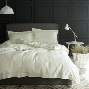 1000TC Egypt cotton White Grey Bedding set 4PCS KING QUEEN SIZE tribute silk Bed set Cotton bedsheet bed linen linge de lit 1