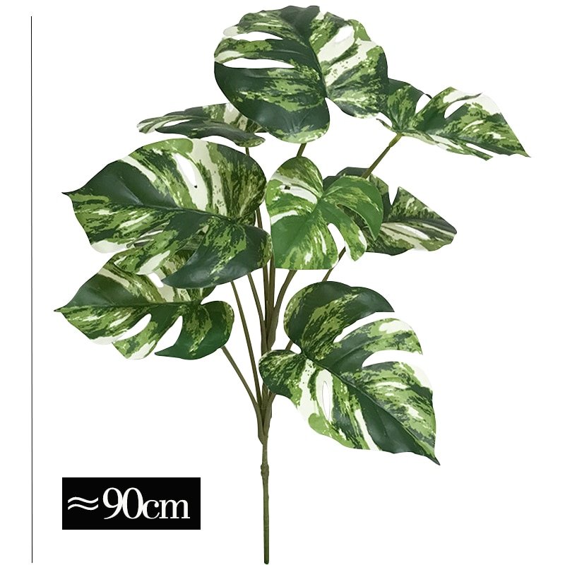 90cm Large Artificial Plants Fake Monstera Branch Plastic Tree Tropical Big Turtle Leaf Tall Plants For Home Garden Decor 2