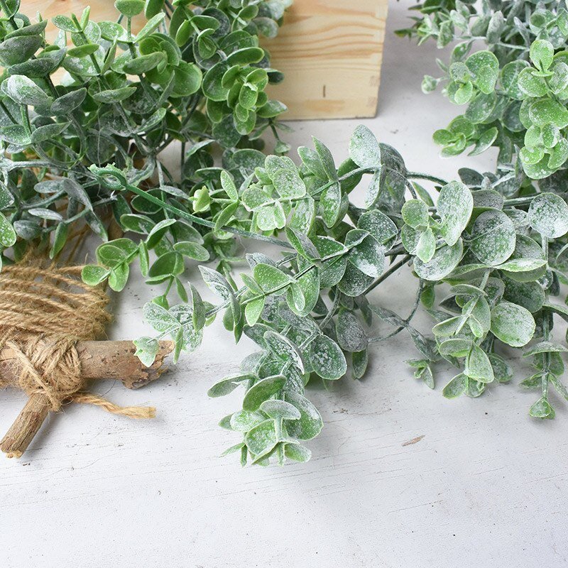 180cm Plastic Leaves Rattan PVC Artificial Vine Fake Eucalyptus Leafs Ivy Hanging Plants For Home Garden Wedding Shop Decoration 2
