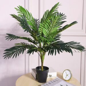60cm 18 Heads Large Artificial Palm Tree Fake Coconut Plants Tropical Monstera Silk Palm Leaf Withnot Pot For Home Garden Decor 1