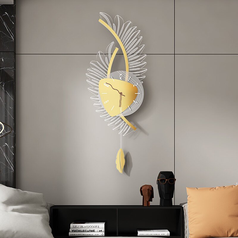 Luxury Large Wall Clock Mechanism Silent Living Room Kitchen Metal Wall Clock LED Modern Orologio Parete Modern Home Decor 6