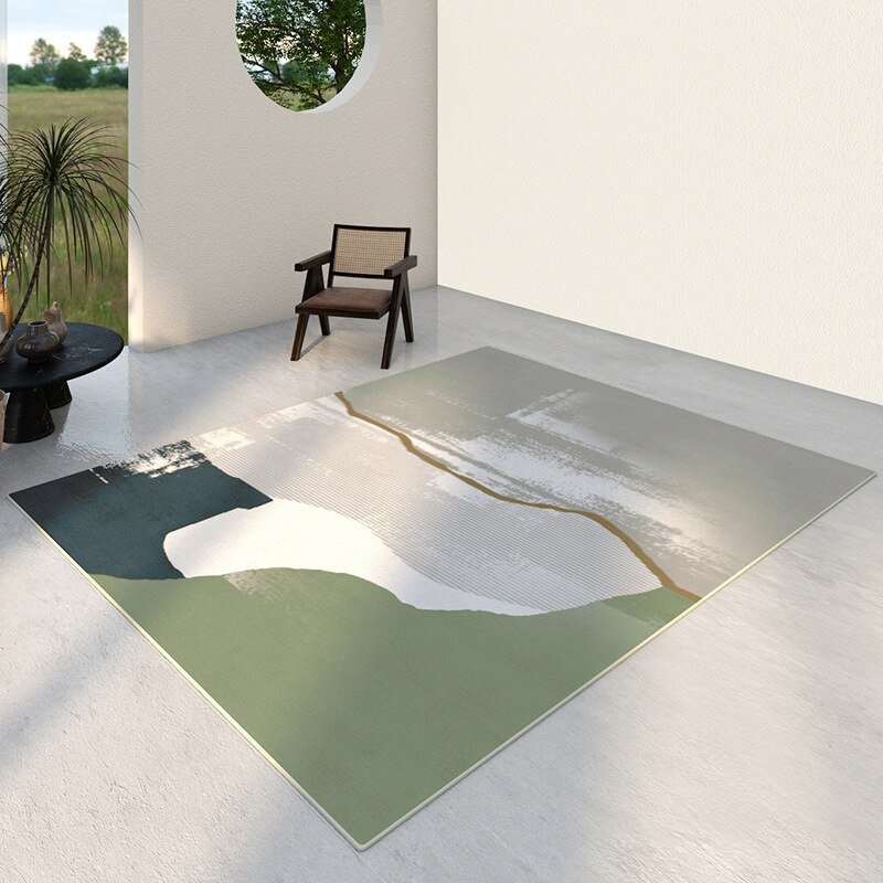Nordic Minimalist Carpet Green Corridor Carpets Living Room Sofa Coffee Table Non-slip Rug Study Balcony Mat Bedroom Large Rugs 4