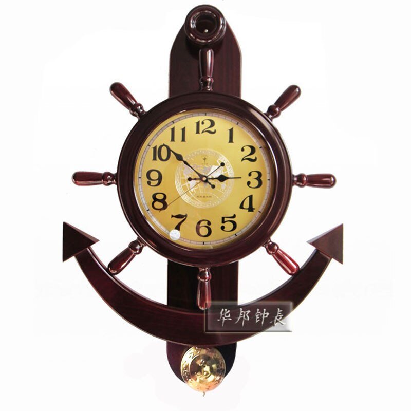 Big Vintage Wall Clock Silent Large Luxury Digital Mediterranean Antique Wall Clock Mute Nautical Classic Klok Home Decor ZP50WC 4