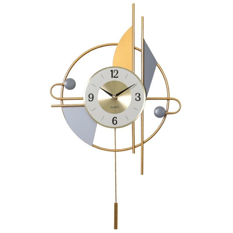Luxury Nordic Gold Wall Clock Living Room Large Silent Metal Wall Clock Modern Design Reloj Pared Grande Home Decor LL50WC 5