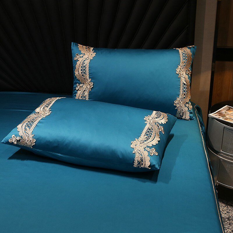 Premium 100% Egyptian Cotton Shabby Vintage Elegant Lace Bedding set Zipper Duvet Cover Ruffle 160X200cm Bed Skirt Pillowcases 5