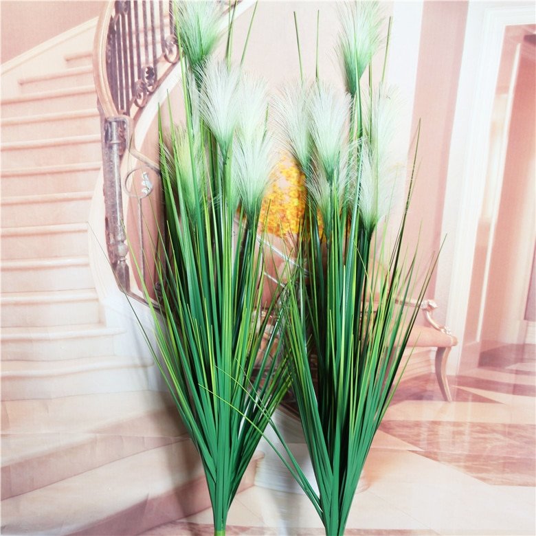 93cm 7 Heads Artificial Reed Large Fake Plants Silk Onion Grass Bouquet Wedding Plants Plastic Tree For Home Party Autumn Decor 1