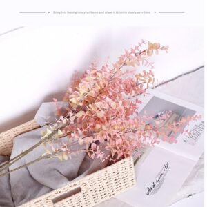 80cm 5pcs Tropical Eucalyptus Artificial Plants Fake Tree Branches Plastic Leaves Real Touch False Flower For Home Wedding Decor 1