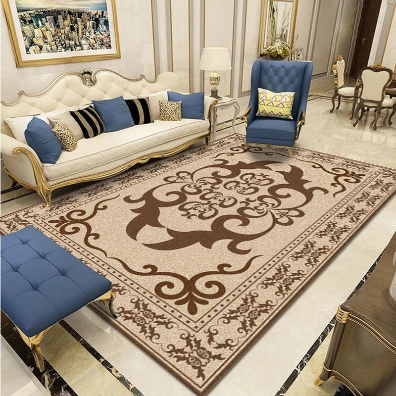 High-end Persian Living Room Rug Turkey Printed Floral Style Bedroom Bedside Carpet Home Decoration Sofa Coffee Table Carpets 6