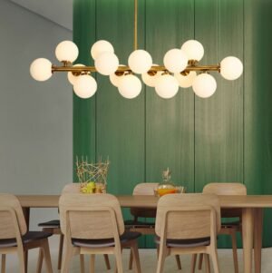 Nordic Restaurant Modern Minimalist Personality Creative Glass Ball Molecule Living Room Clothing Store Magic Beans Chandelier 1