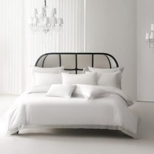 Bright White Hollow Lace Duvet Cover Premium 1500TC Egyptian Cotton Ultra Soft Silky Touch Luxury Hotel Bedding set Double Queen 1