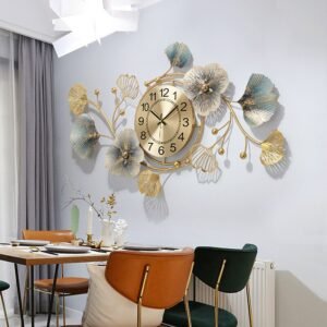 Luxury Creative Wall Clock Living Room Large Metal Kitchen Wall Clock Modern Design Reloj De Pared Wall Decoration LL50WC 1