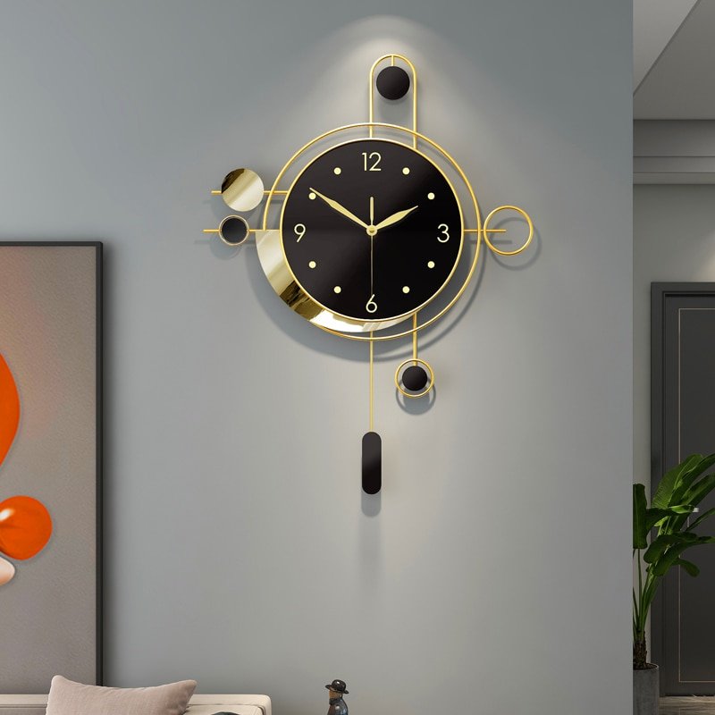 Nordic Large Wall Clock Modern Design Creative Clocks Wall Home Luxury Gold Metal Despertador SilentGaming Decoration XF10YH 4