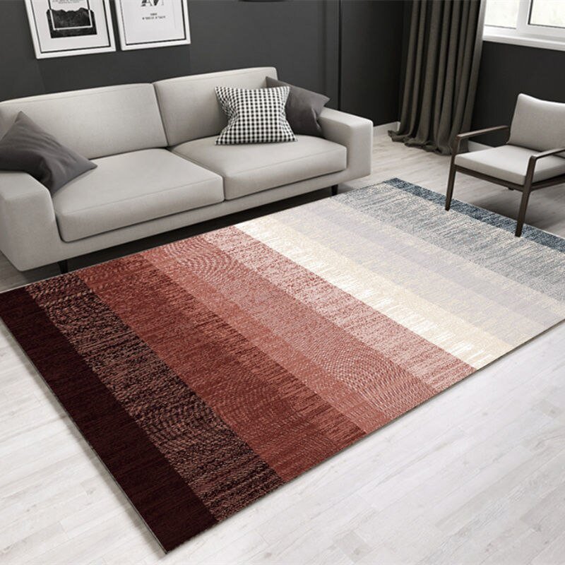Abstract Gradient Carpet Light Luxury Living Room Coffee Table Rugs Decoration Non-slip Porch Door Mat Bedroom Bedside Carpets 5
