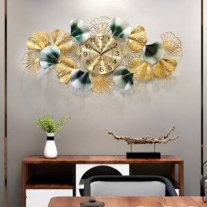 Large Creative Wall Clock Silent Luxury Golden Color Chinese Style Wall Clock Modern Design Reloj Pared Home Decoration ZP50WC 1