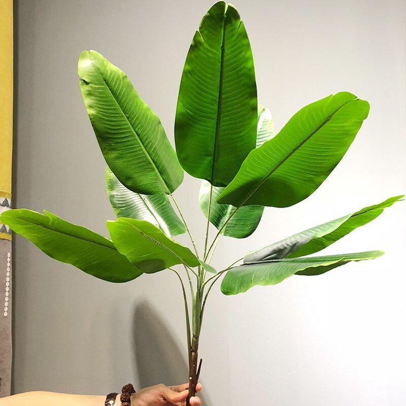 82cm 9 Leaves Tropical Artificial Banana Tree Large Palm Plants Branch Fake Green Leafs Monstera Foliage for Home Wedding Decor 2