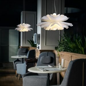 Nordic Design Multi-Layer Acrylic Flower Pendant Chandelier For Hotel Dining Room Kitchen Art Decor Led Light Hanging Fixture 1